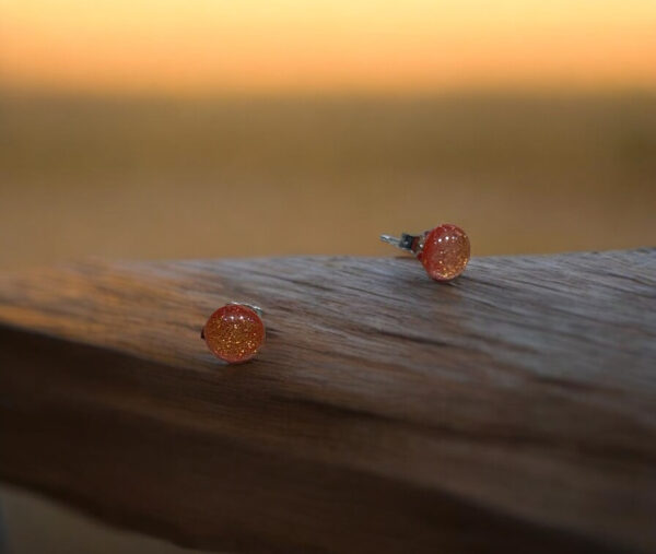 Pendientes Dicroico Naranja - Imagen 2